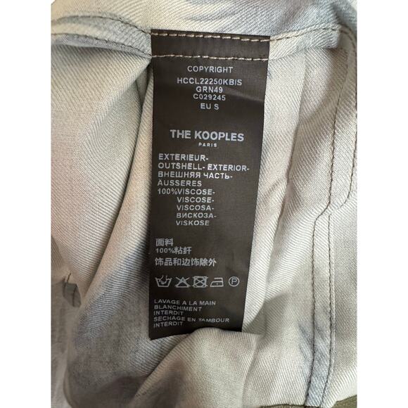 The Kooples Flying Eagles Button-Down Unisex Shirt 100% Viscose Size Small NWT - Picture 4 of 6